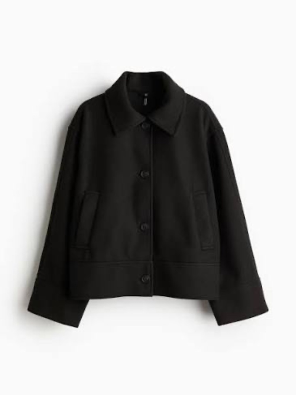 H&M Black Felted Coat/ Jacket